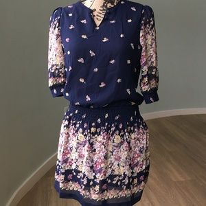 Beautifully Unique Floral Dress With Shear Sleeves